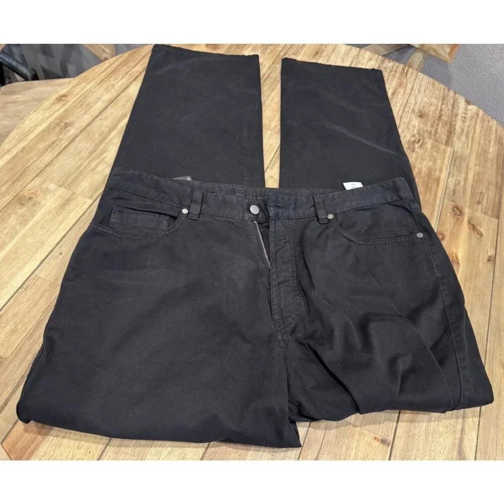 Ermenegildo Zegna Men's Black Stretch Straight Leg Jeans US 40 IT 56 NEW